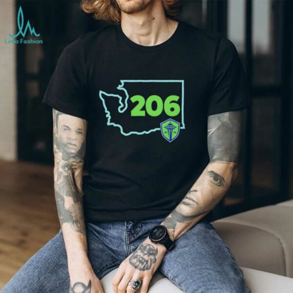 Seattle Sounders FC 206 Area Code State shirt