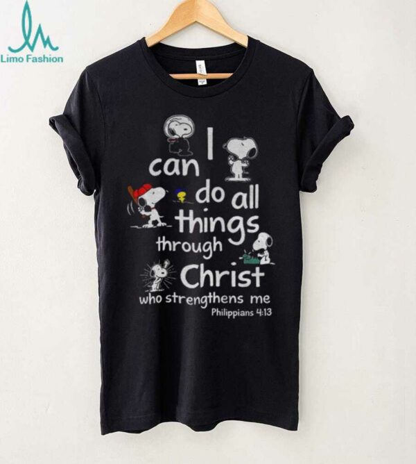 Snoopy I can do all things through christ who strengthens me shirt