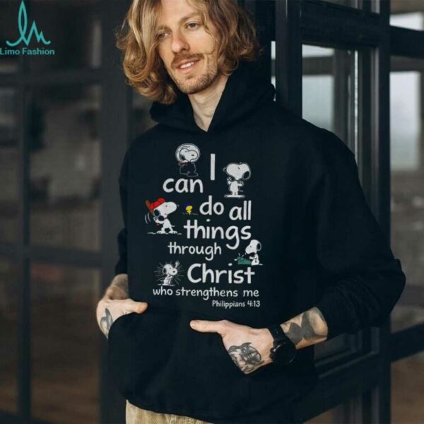 Snoopy I can do all things through christ who strengthens me shirt