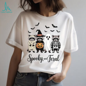 Spooky And Feral Raccoon Halloween Shirt