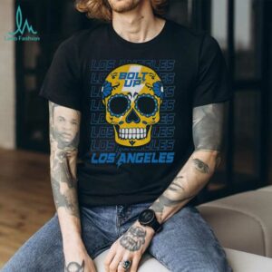 Sugar Skull Bolt Up Los Angeles Chargers MLB baseball 2025 gift for fans shirt