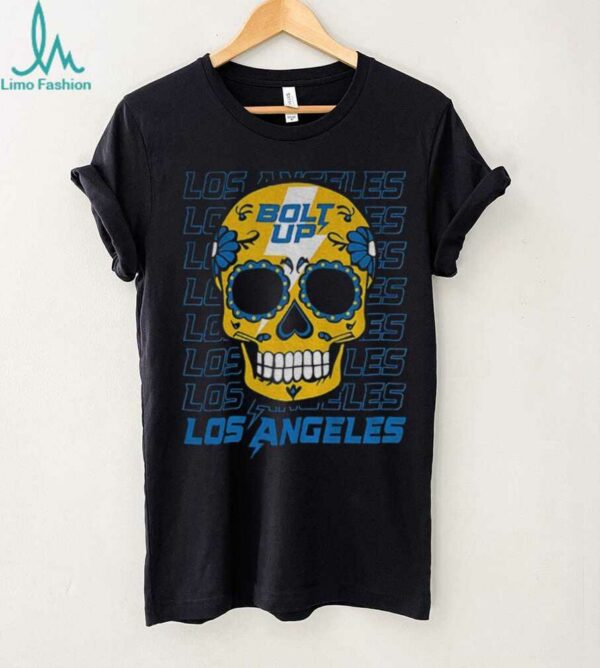 Sugar Skull Bolt Up Los Angeles Chargers MLB baseball 2025 gift for fans shirt