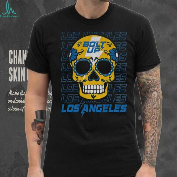 Sugar Skull Bolt Up Los Angeles Chargers MLB baseball 2025 gift for fans shirt