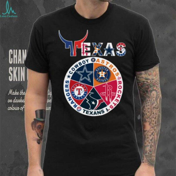 Texas Sports Teams Logo Cowboys x Astros x Rockets x Texans x Rangers Shirt