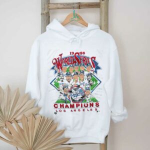 1988 Los Angeles Dodgers World Series Champions Vintage White Salem Sportswear MLB Caricature Shirt