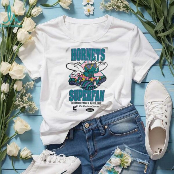 1990 Charlotte Hornets x Charlotte Observer Superfan Fantastic Fanale Vintage NBA Shirt
