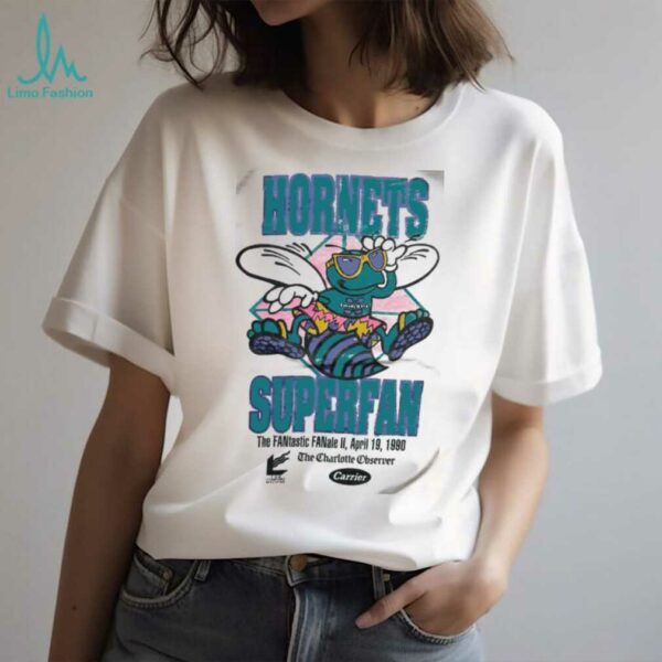 1990 Charlotte Hornets x Charlotte Observer Superfan Fantastic Fanale Vintage NBA Shirt