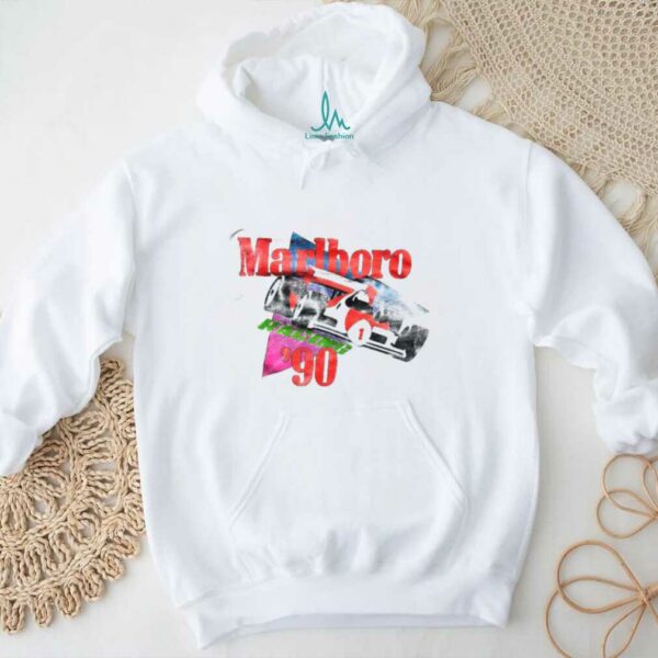 1990 Marlboro Racing Team Vintage F1 White Distressed Shirt