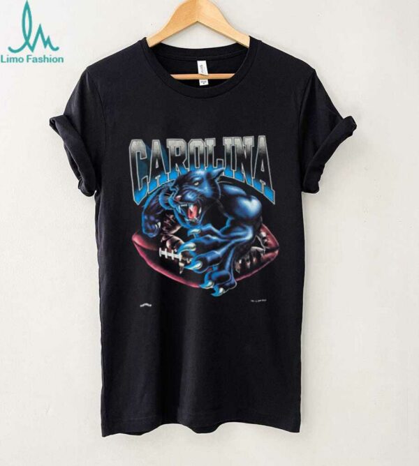 1994 Carolina Panthers Vintage Black Nutmeg Mills Big Cat Breakthrough NFL Shirt