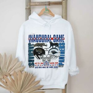 1995 Carolina Panthers vs. Jacksonville Jaguars Vintage Heather Grey Logo 7 Inaugural Game Hall of Fame Game NFL Shirt
