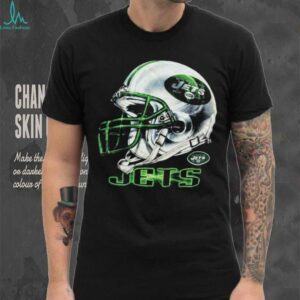 1996 New York Jets Vintage Black Lee Sport Realistic Helmet NFL Shirt