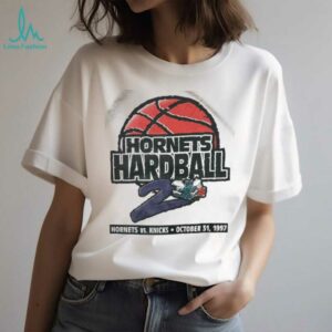 1997 Charlotte Hornets vs. New York Knicks “Hornets Hardball” Vintage Season Opener NBA Shirt