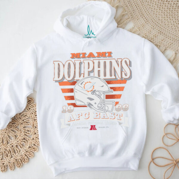 Aqua Miami Dolphins Stripe Splash Franklin Throwback T Shirt