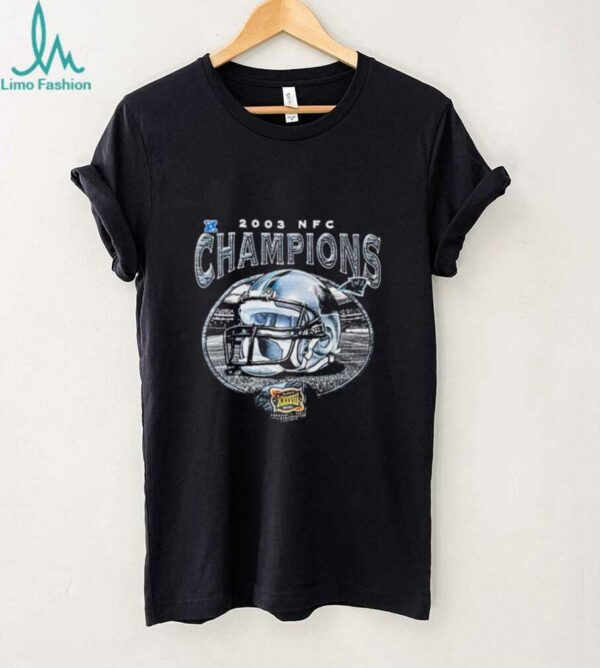 2003 Carolina Panthers NFC Champions Super Bowl XXXVIII Vintage NFL Helmet Shirt