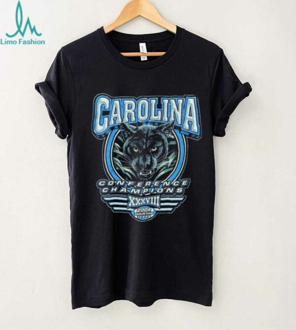 2004 Carolina Panthers Vintage NFC Conference Champions Realistic Cat Face NFL Shirt