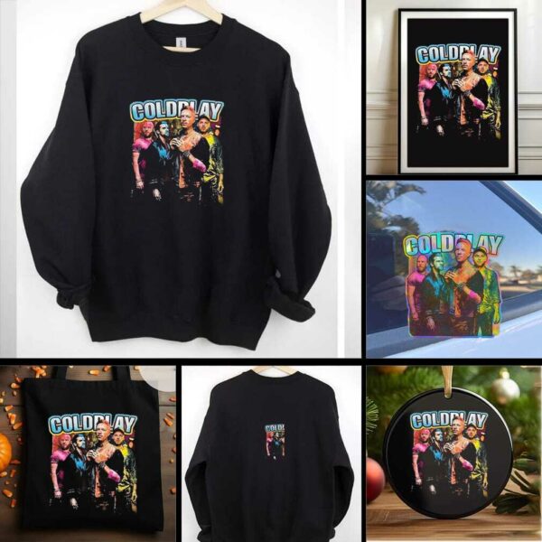 2025 Coldplay British Rock Punk High Street Band T shirt