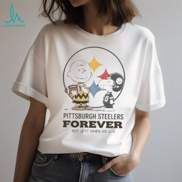 Awesome Pittsburgh Steelers Charlie Brown Snoopy Steelers Forever Not Just When We Win T Shirt