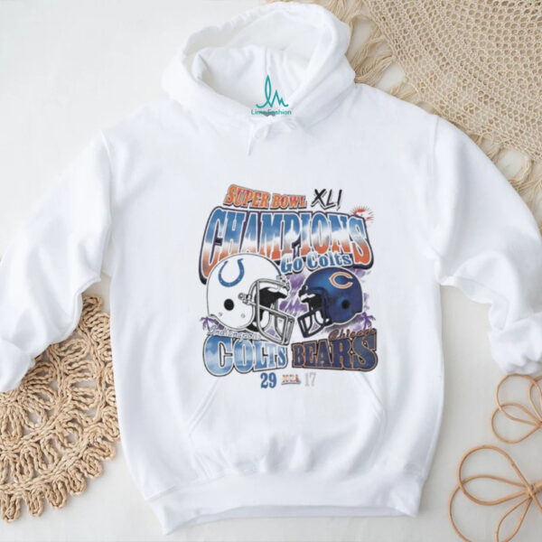 Indianapolis Colts beat Chicago Bears 29 17 win Super Bowl XLI Go Colts helmet shirt