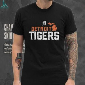 47 Detroit Tigers Navy Blue Regional State Shape Shirt