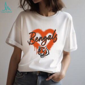 Cincinnati Bengals Outerstuff Girl’s Youth Spray Heart T Shirt