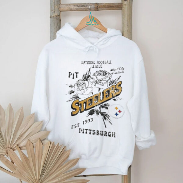 Pittsburgh Steelers National Football League PIT Steel City football Stripe Distressed Raglan shirt
