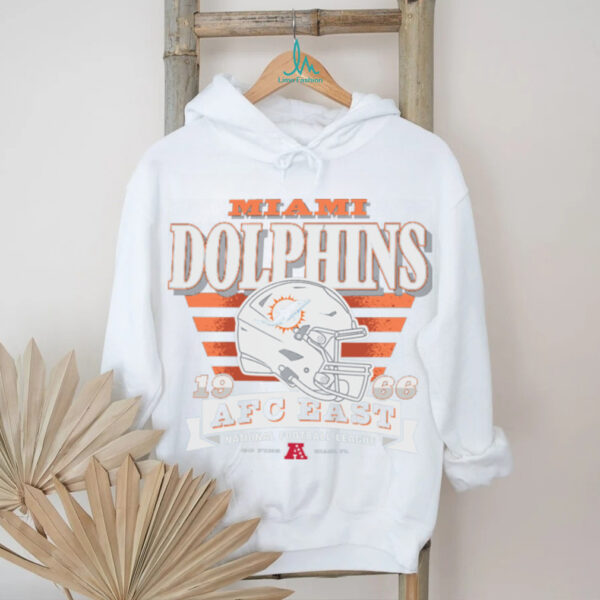 Aqua Miami Dolphins Stripe Splash Franklin Throwback T Shirt