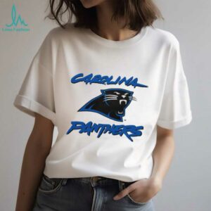90’s Carolina Panthers Vintage White Cat Scratch Font NFL Plain Logo Shirt
