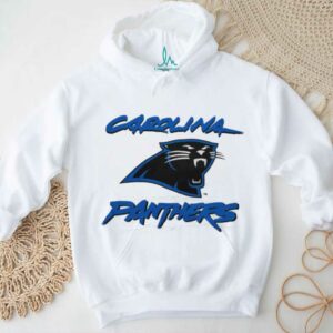 90’s Carolina Panthers Vintage White Cat Scratch Font NFL Plain Logo Shirt