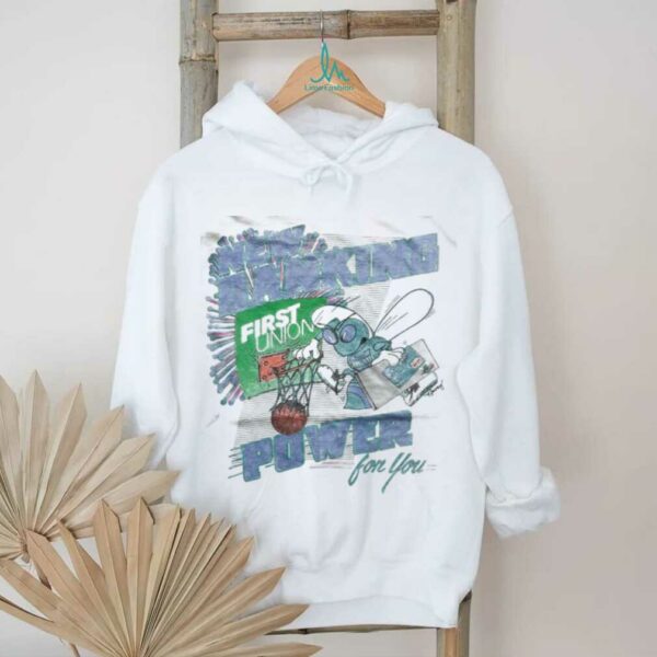 90’s Charlotte Hornets x First Union “New Banking Power” Vintage Hugo Slam Dunk shirt