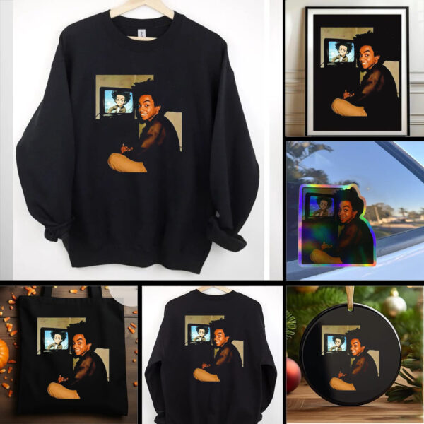 AI transforms Huey Freeman Boondocks live action playing game shirt