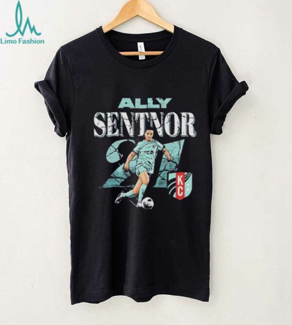 Ally Sentnor 21 Kansas City Current cracked number shirt