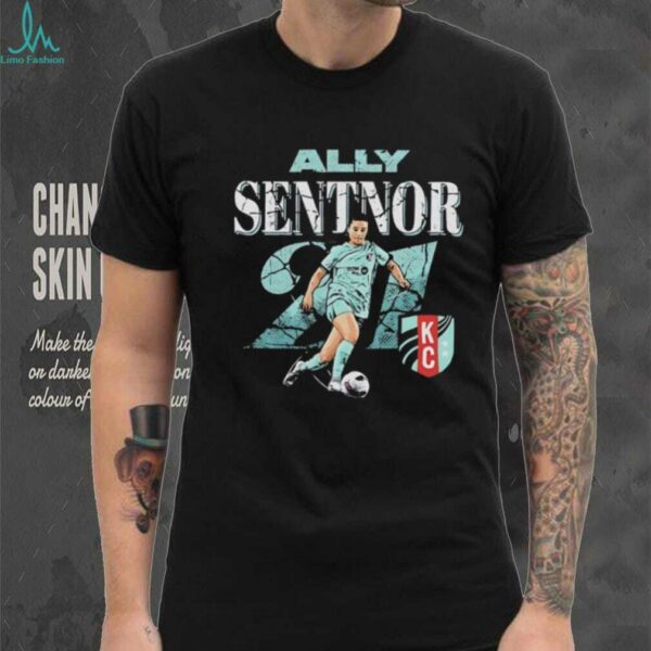 Ally Sentnor 21 Kansas City Current cracked number shirt