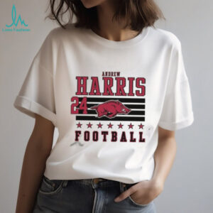 Andrew Harris Arkansas Razorbacks Ash NIL Shirt