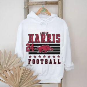 Andrew Harris Arkansas Razorbacks Ash NIL Shirt