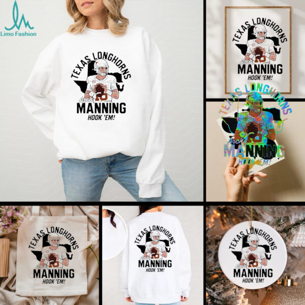 Arch Manning Texas Longhorns Hook ‘Em state shirt