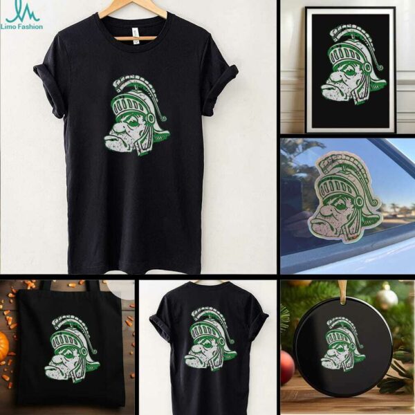 Awesome Michigan State University Spartans Big Head Logo T Shirt