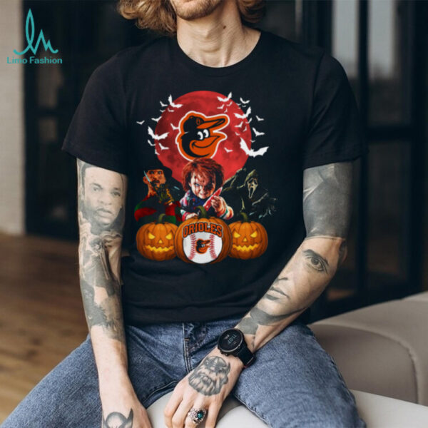 Baltimore Orioles Halloween Horror Mashup T Shirt