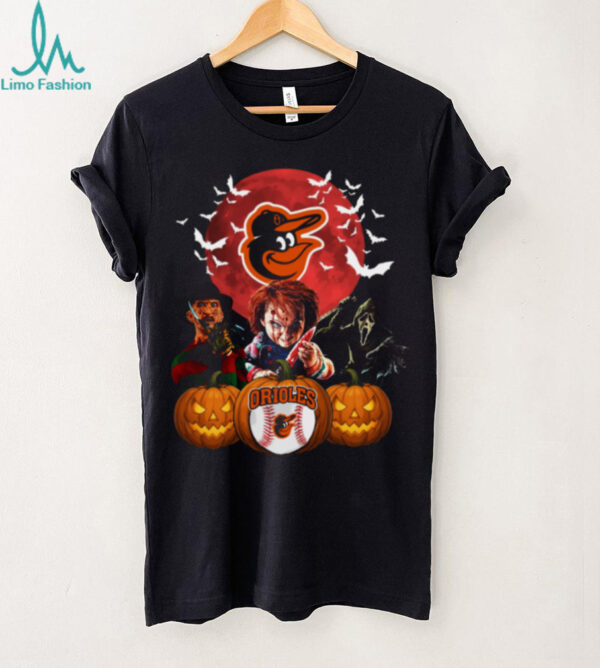 Baltimore Orioles Halloween Horror Mashup T Shirt