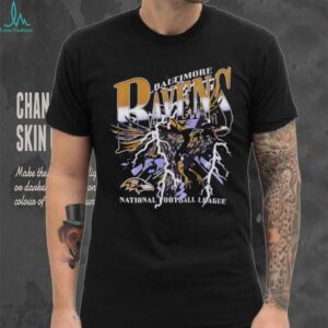 Baltimore Ravens national football league crow lighting graphic shirt