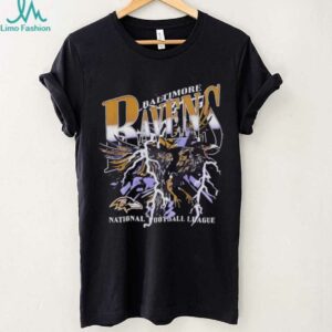 Baltimore Ravens national football league crow lighting graphic shirt