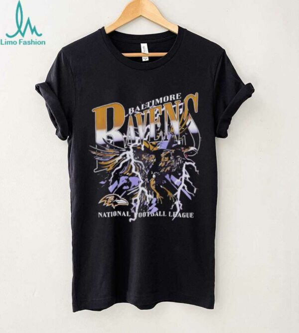 Baltimore Ravens national football league crow lighting graphic shirt
