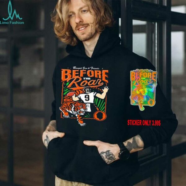 Bengal Jim and friends before the roar Joe Burrow Cincinnati Bengals shirt
