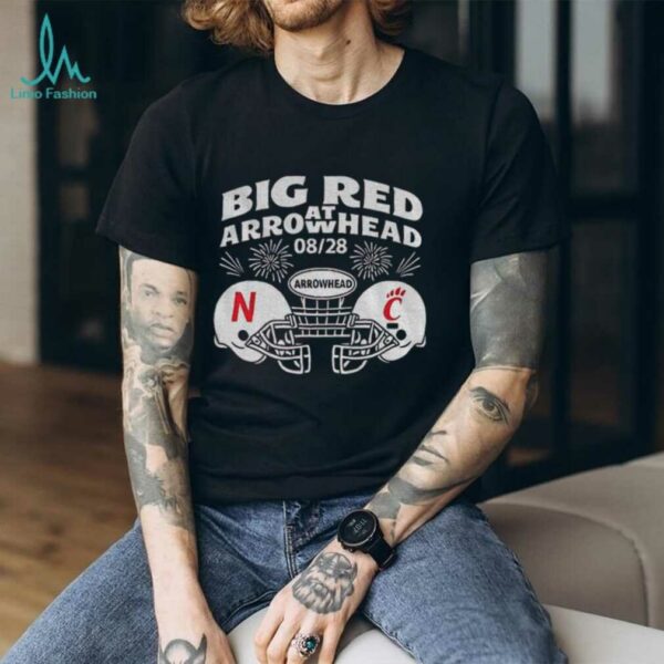 Big red Arrowhead football Nebraska Cornhuskers vs Cincinnati Bearcats NFL shirt