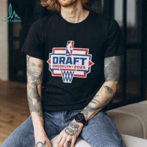Black 2025 NBA Draft Logo T Shirt
