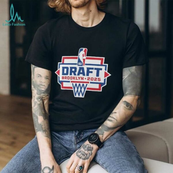 Black 2025 NBA Draft Logo T Shirt
