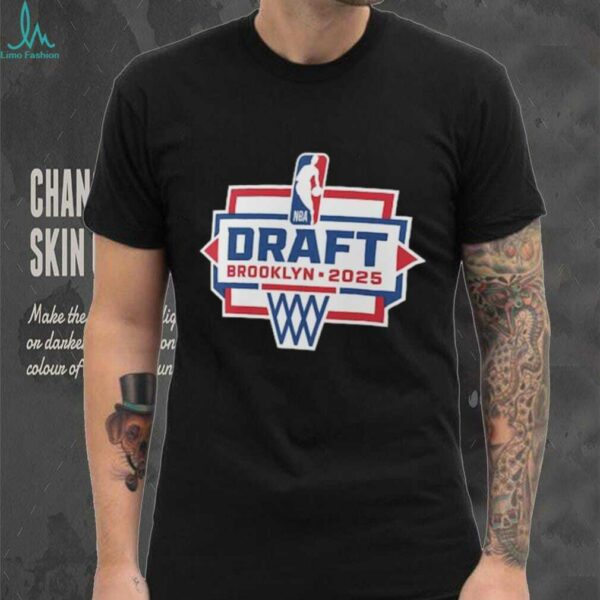 Black 2025 NBA Draft Logo T Shirt