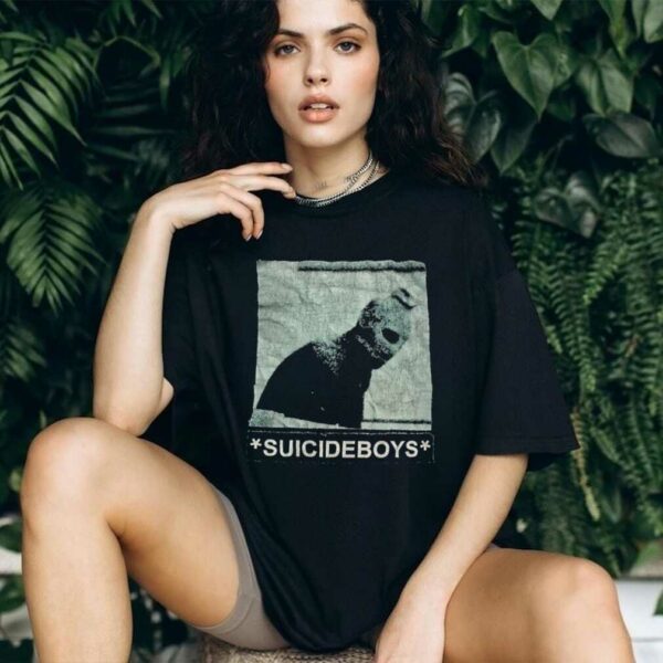 Black SUICIDEBOYS Balaclava Graphic T Shirt