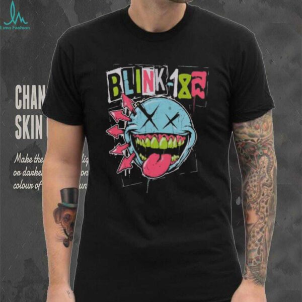 Blink 182 Green Teeth Smile Logo T Shirt