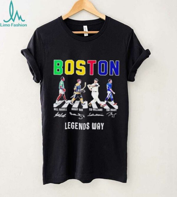Boston sport legends way abbey road signature shirt