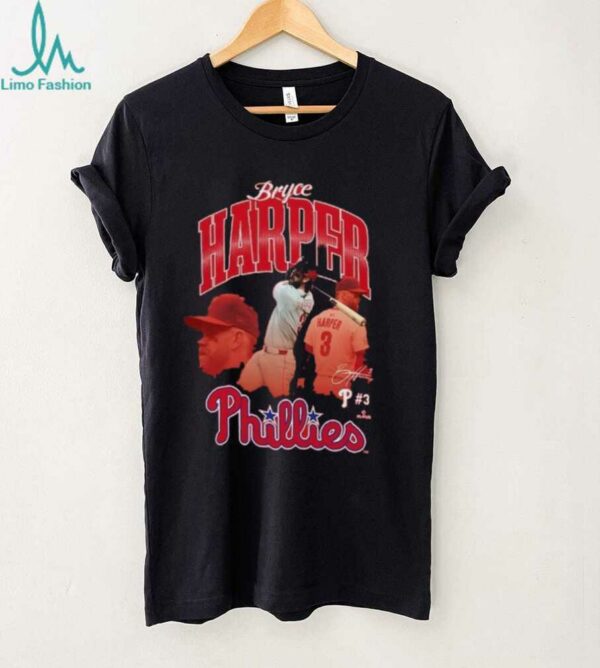 Bryce Harper Philadelphia Phillies Vintage Triple Player T Shirt